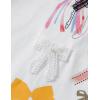 imageAelfric Eden Bow Shirt for Women Oversized Graphic Tees Y2K Cute Print Short Sleeve TShirt Casual Summer Cotton TopWhite