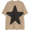 imageAelfric Eden Oversized Star Graphic Tees Men Vintage Washed Heavyweight Cotton Trendy Streetwear T Shirts UnisexKhaki