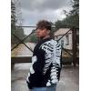 imageAelfric Eden Skeleton Sweater Crew Neck Vintage Oversized Long Sleeve Y2k Pullover Skull Halloween SweaterA1black