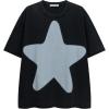 imageAelfric Eden Oversized Star Graphic Tees Men Vintage Washed Heavyweight Cotton Trendy Streetwear T Shirts UnisexBlack