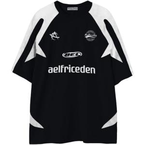imageAelfric Eden Mens Graphic Tees Oversized T Shirt Women Y2k Jersey Quick Dry Moisture Wicking Unisex Summer TopsBlack