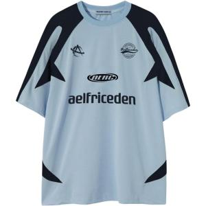 imageAelfric Eden Mens Graphic Tees Oversized T Shirt Women Y2k Jersey Quick Dry Moisture Wicking Unisex Summer TopsBlue