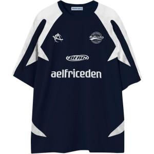 imageAelfric Eden Mens Graphic Tees Oversized T Shirt Women Y2k Jersey Quick Dry Moisture Wicking Unisex Summer TopsNavy Blue