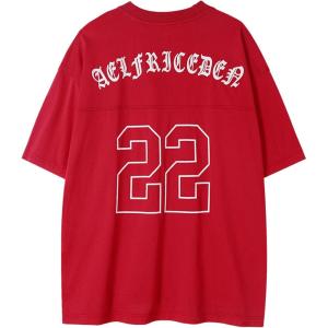 imageAelfric Eden Mens Jersey Shirts Mesh Print Number Unisex Oversized Graphic Tees Short Sleeve Casual T Shirt Y2k TopsRed