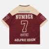 imageAelfric Eden 90s Oversized T Shirts Unisex Grahpic Jersey Printed Casual Tees Streetwear Vintage Summer Top TshirtRed