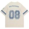 imageAelfric Eden Jersey Shirts for Women Y2k Oversized V Neck Graphic Tees Football Number Streetwear T Shirt TopsApricot