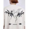 imageAelfric Eden Mens Graphic Tees Y2k Flame Star Print Oversized T Shirts Vintage Streetwear Shirt Casual TopsBeige