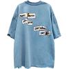 imageAelfric Eden Mens Oversized T Shirts Tees Distorted Portrait Print Crew Neck Cotton Tops Streetwear Casual Shirt01blue
