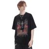 imageAelfric Eden Mens Vintage Japanese Graphic Printed Shirt Unisex Oversized Cool TeeF1black