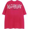 imageAelfric Eden Metalic Graphic Tees Men Y2k Oversized T Shirts Women Vintage Tees Unisex Summer TopsRose Red