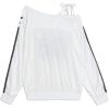 imageAelfric Eden Off The Shoulder Lace Embroidery Sweatshirt Long Sleeve Y2K jersey Sweatshirts Oversized Baggy Pullover TopWhite