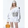imageAelfric Eden Off The Shoulder Lace Embroidery Sweatshirt Long Sleeve Y2K jersey Sweatshirts Oversized Baggy Pullover TopWhite