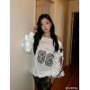 imageAelfric Eden Off The Shoulder Lace Embroidery Sweatshirt Long Sleeve Y2K jersey Sweatshirts Oversized Baggy Pullover TopWhite