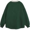 imageAelfric Eden Oversized Crewneck Sweatshirts for Men Red Vintage Graphic Pullover Loose Fit Streetwear Long Sleeve TopApatchwork  Green