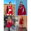 imageAelfric Eden Oversized Crewneck Sweatshirts for Men Red Vintage Graphic Pullover Loose Fit Streetwear Long Sleeve TopAred