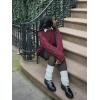 imageAelfric Eden Oversized Knit Sweater Solid Vintage Pullover Sweater Unisex Woven Crewneck Knitted TopsBurgundy