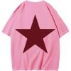 imageAelfric Eden Star Graphic Tees Unisex Oversized Tshirts Casual Summer Baggy Streetwear TopsPink