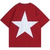 imageAelfric Eden Star Graphic Tees Unisex Oversized Tshirts Casual Summer Baggy Streetwear TopsRed