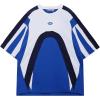 imageAelfric Eden Graphic Tees Y2k Mens Oversized T Shirt Color Block Racing Streetwear Shirts Unisex Casual Summer TopsBlue