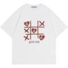 imageAelfric Eden Mens Graffiti Heart Tee Oversized Graphic T Shirts Casual Streetwear Vintage Summer TopsWhite