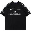 imageAelfric Eden Mens Graphic Tees Vintage Racing Tees Oversized T Shirt Women Contrast Color Summer TopsBlack