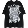 imageAelfric Eden Metalic Graphic Tees Men Y2k Oversized T Shirts Women Vintage Tees Unisex Summer TopsBlack Metallic