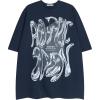 imageAelfric Eden Metalic Graphic Tees Men Y2k Oversized T Shirts Women Vintage Tees Unisex Summer TopsNavy Blue