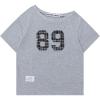 imageAelfric Eden Off The Shoulder Tops for Women Summer Sexy Graphic T Shirts Short Sleeve Number Embroidery TeeGrey
