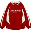 imageAelfric Eden Oversized Crewneck Sweatshirts for Men Red Vintage Graphic Pullover Loose Fit Streetwear Long Sleeve TopAred