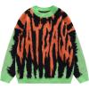 imageAelfric Eden Oversized Sweater Crewneck Flame Graphic Sweaters Casual Fall Knit Pullover TopsGreen