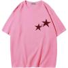 imageAelfric Eden Star Graphic Tees Unisex Oversized Tshirts Casual Summer Baggy Streetwear TopsPink