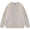 imageAelfric Eden Women Solid Sweater Crew Neck Long Sleeve Knit Sweater Oversized Pullover SweaterBeige