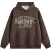 imageAelfric Eden Womens Leopard Print Pearl Hoodie Long Sleeve Oversized Sweatshirts Comfy Y2K Steetwear Pullover TopsBrown
