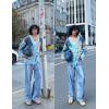 imageAelfric Eden Cardigan Sweater Open Front Casual Knit Cardigans Pinstripe Fashion Sweaters Y2k 2025 OutfitsBlue
