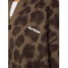 imageAelfric Eden Leopard Print Cardigan Sweaters for Women Cheetah Y2k Crewneck Button Down Knit Cardigans Long Sleeve SweaterCoffee