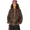 imageAelfric Eden Leopard Print Cardigan Sweaters for Women Cheetah Y2k Crewneck Button Down Knit Cardigans Long Sleeve SweaterCoffee
