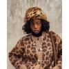 imageAelfric Eden Leopard Print Cardigan Sweaters for Women Cheetah Y2k Crewneck Button Down Knit Cardigans Long Sleeve SweaterCoffee