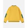 imageAelfric Eden Number Graphic Polo Sweater Oversized V Neck Knit Sweater Y2k Long Sleeve Pullover Vintage Sweaters TopsYellow