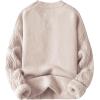 imageAelfric Eden Oversized Sweater 90s Vintage Cable Knit Long Sleeve Women Heavy Crewneck PulloverBeige