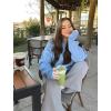 imageAelfric Eden Oversized Sweater 90s Vintage Cable Knit Long Sleeve Women Heavy Crewneck PulloverBlue