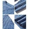imageAelfric Eden Oversized Sweater 90s Vintage Cable Knit Long Sleeve Women Heavy Crewneck PulloverBlue