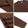 imageAelfric Eden Oversized Sweater 90s Vintage Cable Knit Long Sleeve Women Heavy Crewneck PulloverCoffee