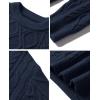 imageAelfric Eden Oversized Sweater 90s Vintage Cable Knit Long Sleeve Women Heavy Crewneck PulloverDark Blue