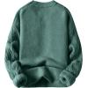 imageAelfric Eden Oversized Sweater 90s Vintage Cable Knit Long Sleeve Women Heavy Crewneck PulloverGreen