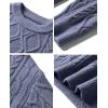 imageAelfric Eden Oversized Sweater 90s Vintage Cable Knit Long Sleeve Women Heavy Crewneck PulloverHaze Blue