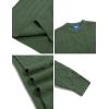 imageAelfric Eden Oversized Sweater 90s Vintage Cable Knit Long Sleeve Women Heavy Crewneck PulloverLight Green