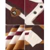 imageAelfric Eden Sweaters Vintage Stripe Polo Sweater Soft Warm Knitted Polos Pullover Casual Long Sleeve Trendy OutfitsBurgundy