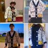 imageAelfric Eden Women Cardigan Sweater Cat Cartoon Graphic Open Front V Neck Oversized Knit Casual Coat 2025 OutfitsBlue