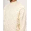 imageAelfric Eden Womens Cable Knit Sweater Oversized Chunky Rory Gilmore Crewneck Solid Long Sleeve Pullover Knitted SweaterB7white Cream