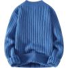 imageAelfric Eden Womens Cable Knit Sweater Oversized Chunky Rory Gilmore Crewneck Solid Long Sleeve Pullover Knitted SweaterBlue